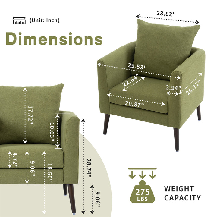 mid-century-fabric-lounge-chair-with-pillow-in-olive-green-w1028p188577