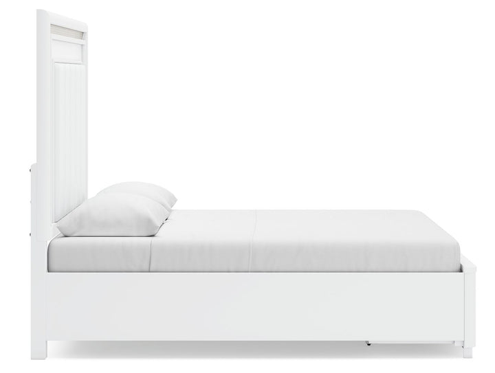 Chalanna - Queen Upholstered Storage Bed - White by Ashley Furniture product image