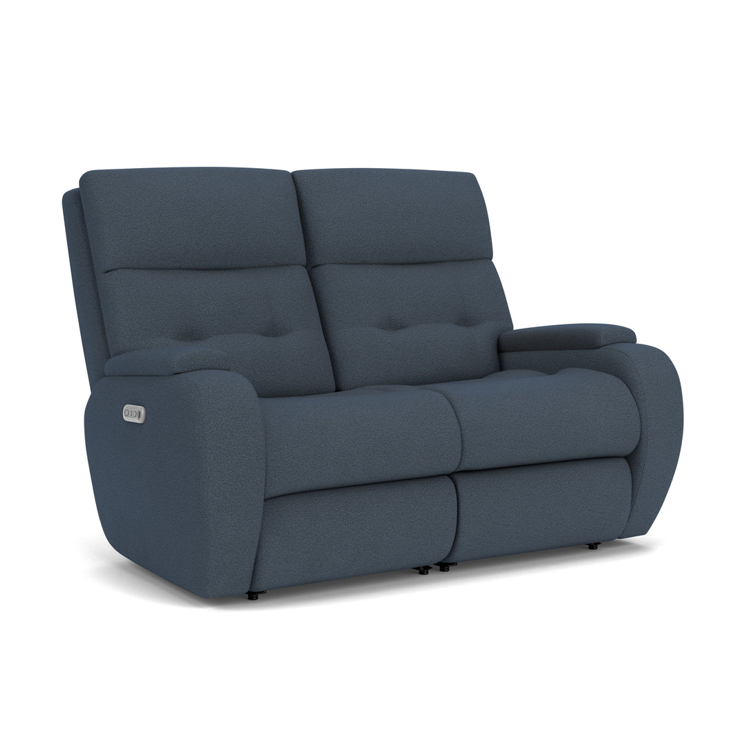 flexsteel-2906-60h-strait-power-reclining-loveseat-with-power-headrests-gray