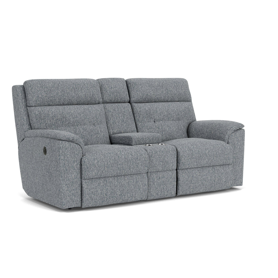 Mason  Power Reclining Loveseat With Console  Gray