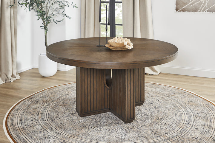 flexsteel-w1013-834-athens-round-dining-table-chocolate-brown