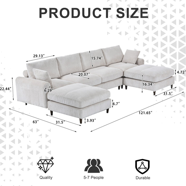 modern-corduroy-convertible-sectional-sofa-with-pillow-w2121s00007