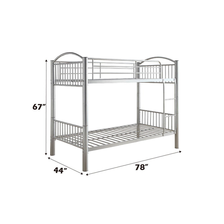 Cayelynn - Twin Over Twin Bunk Bed - Silver