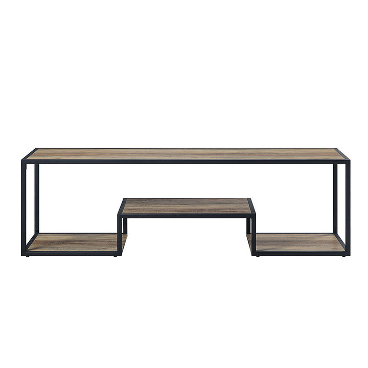 Idella - TV Stand - Rustic Oak & Black