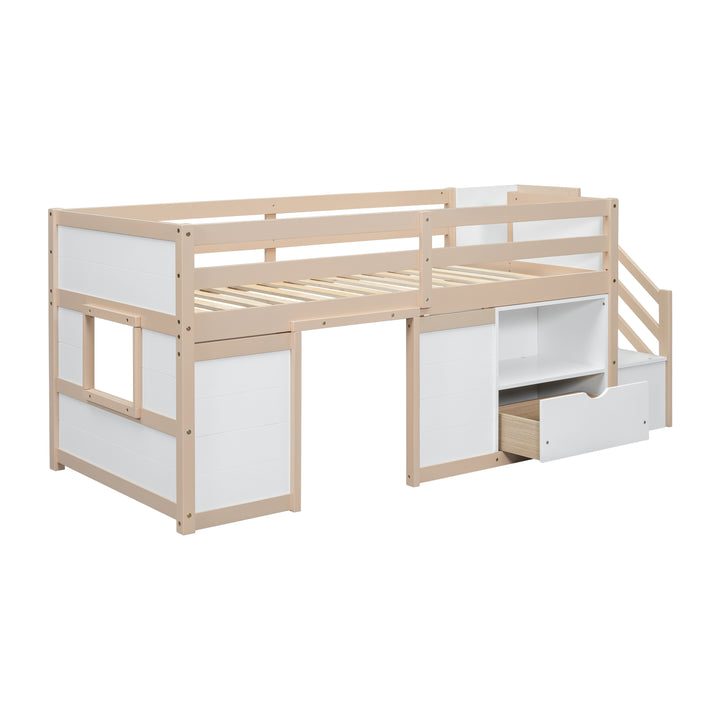 solid-wood-twin-size-low-loft-bed-with-stair-drawer-and-shelf-cream-white-color