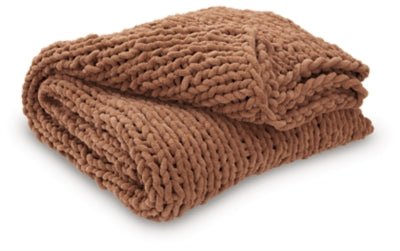Chaddon Throw (Set of 3) - Dark Brown Throw modern furniture Contempo Furniture