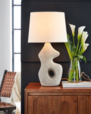 Chadrich Table Lamp (Set of 2) - Beige Table Lamp modern furniture Contempo Furniture