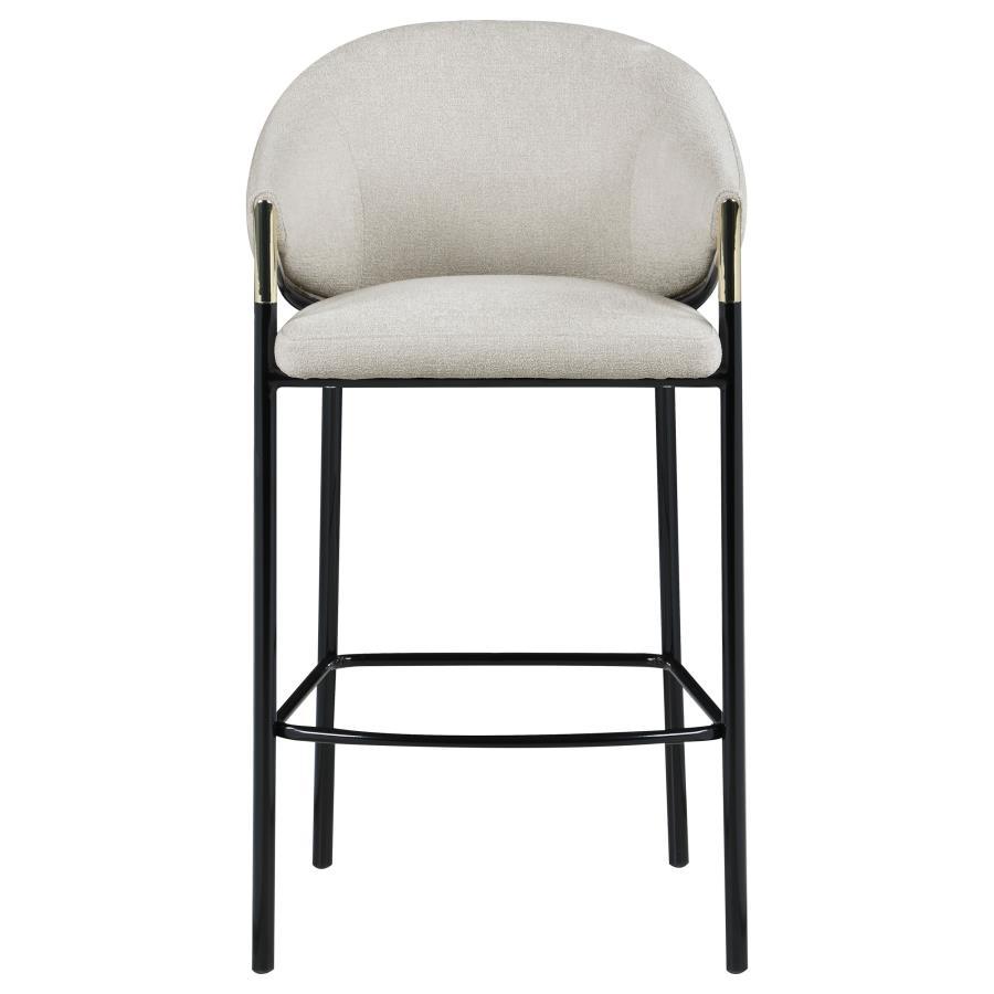 Chadwick - Fabric Upholstered Bar Chair (Set of 2) - Beige Stool Set modern furniture Contempo Furniture