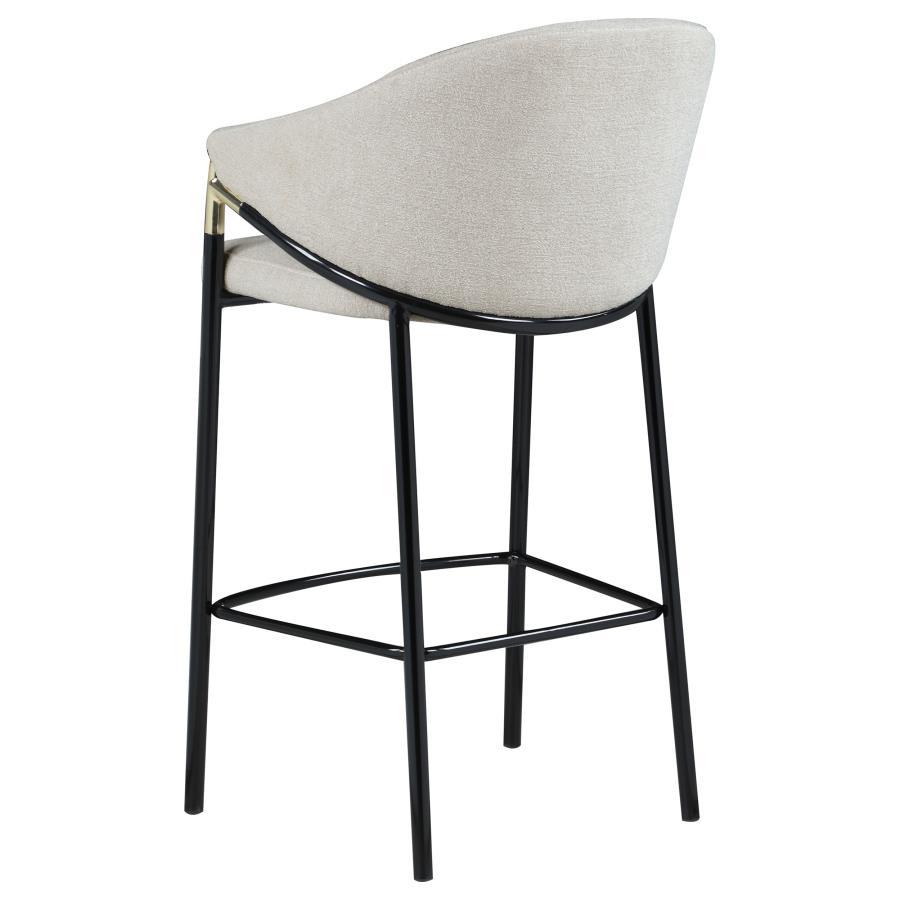 Chadwick - Fabric Upholstered Bar Chair (Set of 2) - Beige Stool Set modern furniture Contempo Furniture