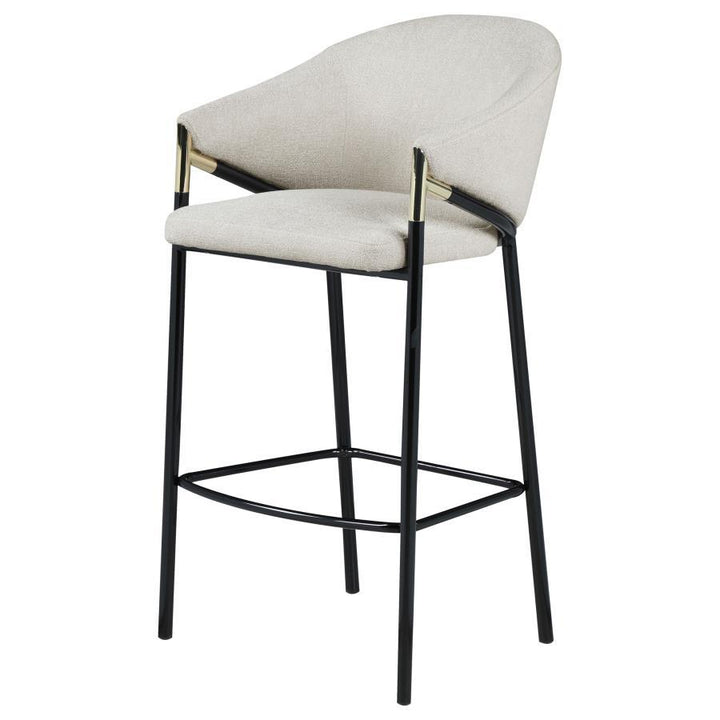 Chadwick - Fabric Upholstered Bar Chair (Set of 2) - Beige Stool Set modern furniture Contempo Furniture