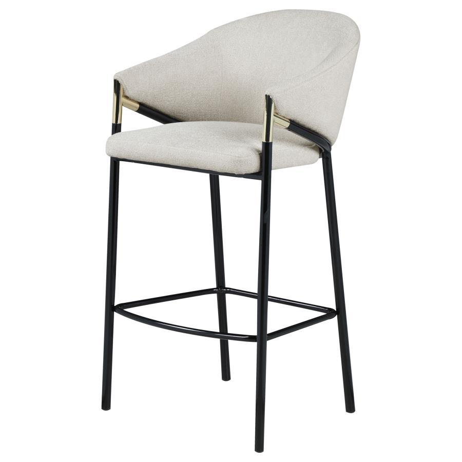 Chadwick - Fabric Upholstered Bar Chair (Set of 2) - Beige Stool Set modern furniture Contempo Furniture