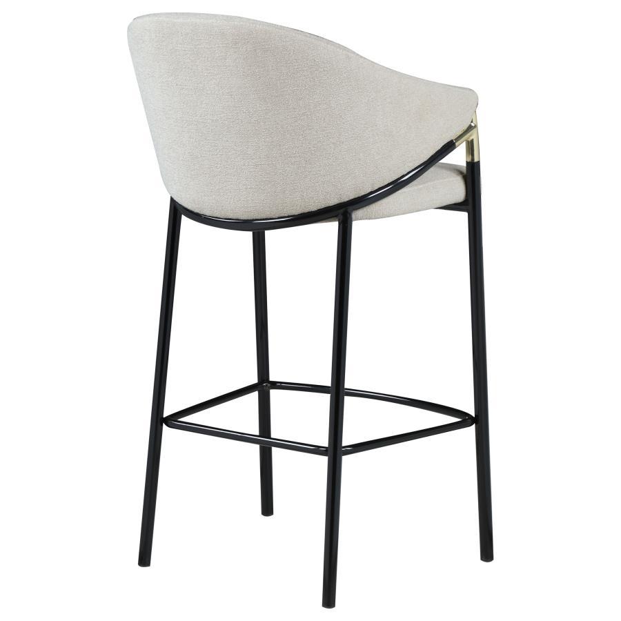 Chadwick - Fabric Upholstered Bar Chair (Set of 2) - Beige Stool Set modern furniture Contempo Furniture