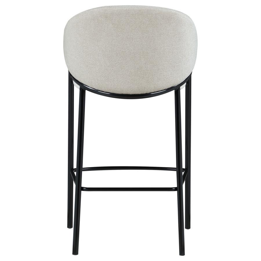 Chadwick - Fabric Upholstered Bar Chair (Set of 2) - Beige Stool Set modern furniture Contempo Furniture