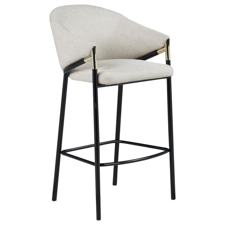 Chadwick - Fabric Upholstered Bar Chair (Set of 2) - Beige Stool Set modern furniture Contempo Furniture