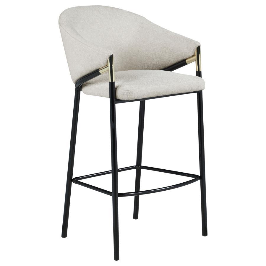 Chadwick - Fabric Upholstered Bar Chair (Set of 2) - Beige Stool Set modern furniture Contempo Furniture