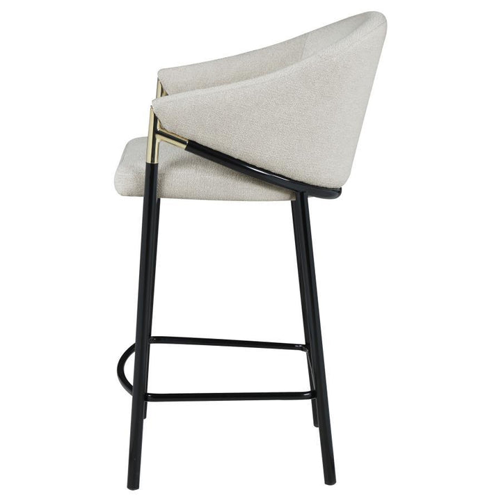 Chadwick - Fabric Upholstered Counter Chair (Set of 2) - Beige Stool Set modern furniture Contempo Furniture