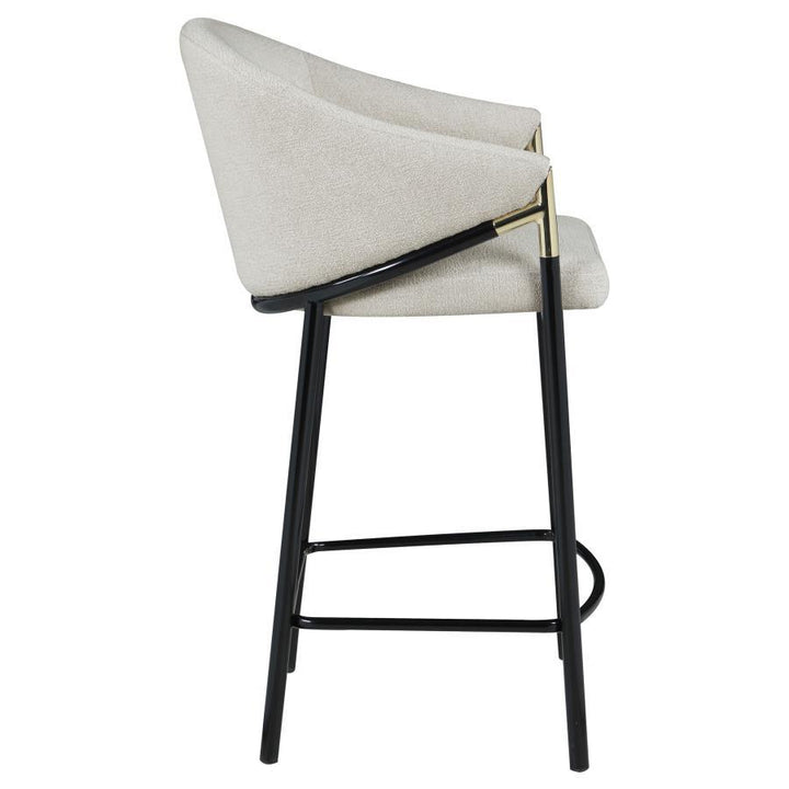 Chadwick - Fabric Upholstered Counter Chair (Set of 2) - Beige Stool Set modern furniture Contempo Furniture