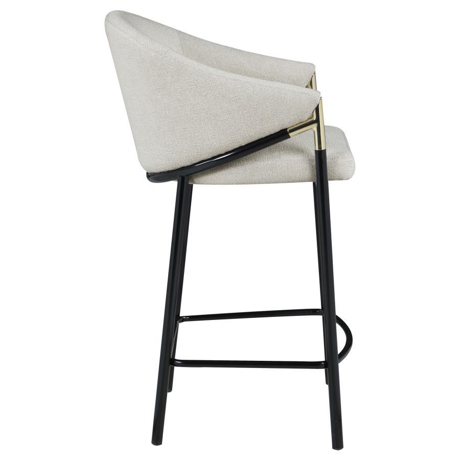 Chadwick - Fabric Upholstered Counter Chair (Set of 2) - Beige Stool Set modern furniture Contempo Furniture