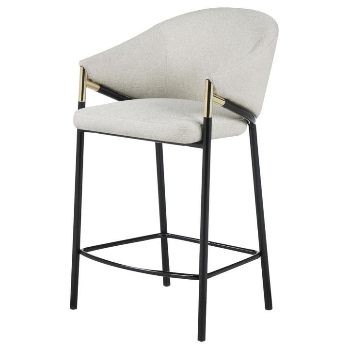 Chadwick - Fabric Upholstered Counter Chair (Set of 2) - Beige Stool Set modern furniture Contempo Furniture