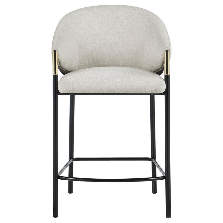 Chadwick - Fabric Upholstered Counter Chair (Set of 2) - Beige Stool Set modern furniture Contempo Furniture