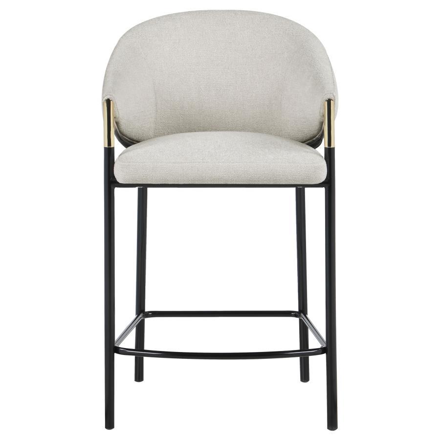 Chadwick - Fabric Upholstered Counter Chair (Set of 2) - Beige Stool Set modern furniture Contempo Furniture