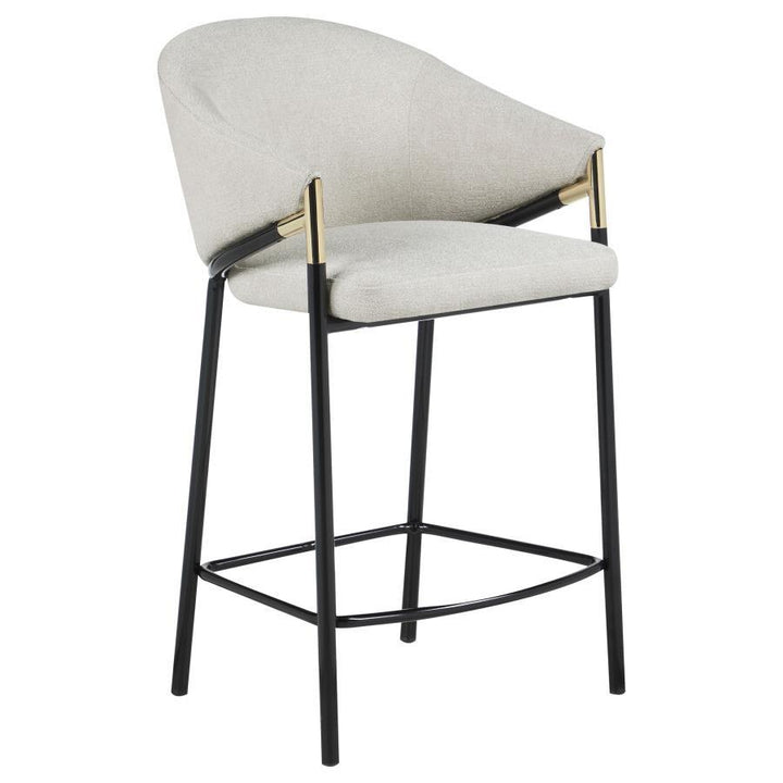 Chadwick - Fabric Upholstered Counter Chair (Set of 2) - Beige Stool Set modern furniture Contempo Furniture