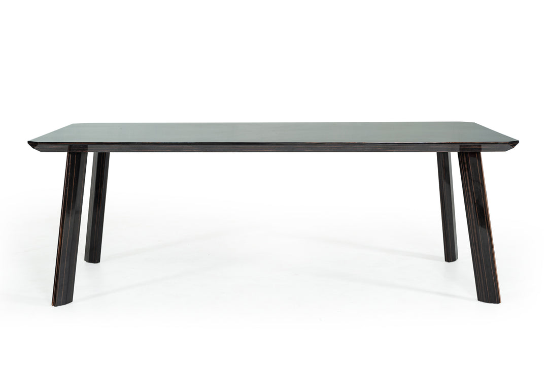 Chadwick Modern Ebony & Rosegold Dining Table