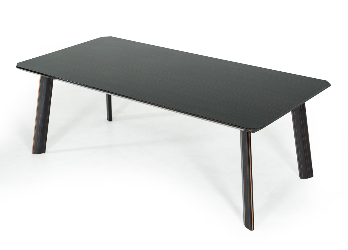 Chadwick Modern Ebony  and  Rosegold Dining Table
