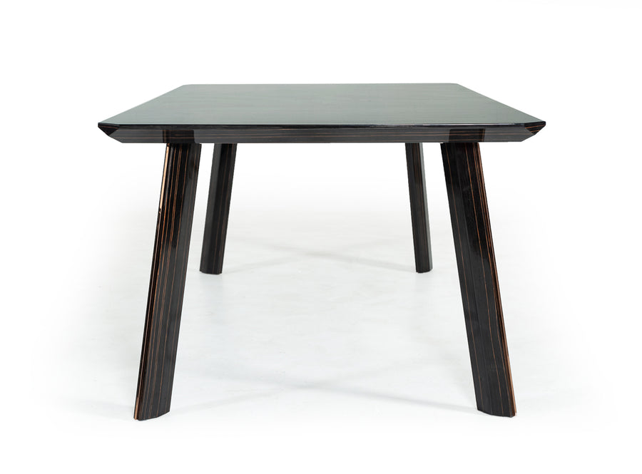 Chadwick Modern Ebony  and  Rosegold Dining Table