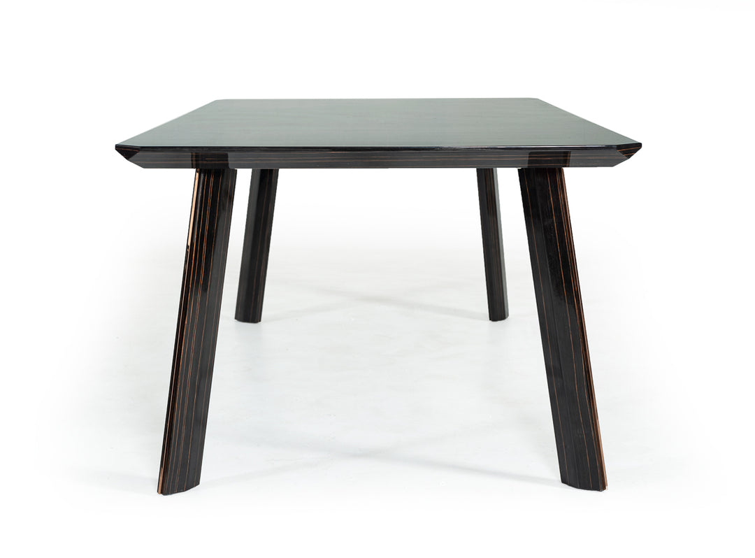 Chadwick Modern Ebony & Rosegold Dining Table
