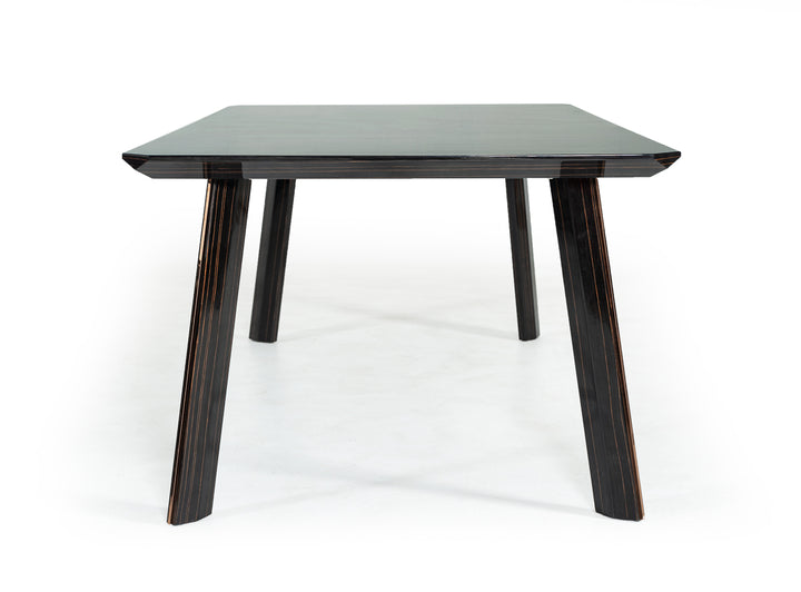 Chadwick Modern Ebony &amp; Rosegold Dining Table