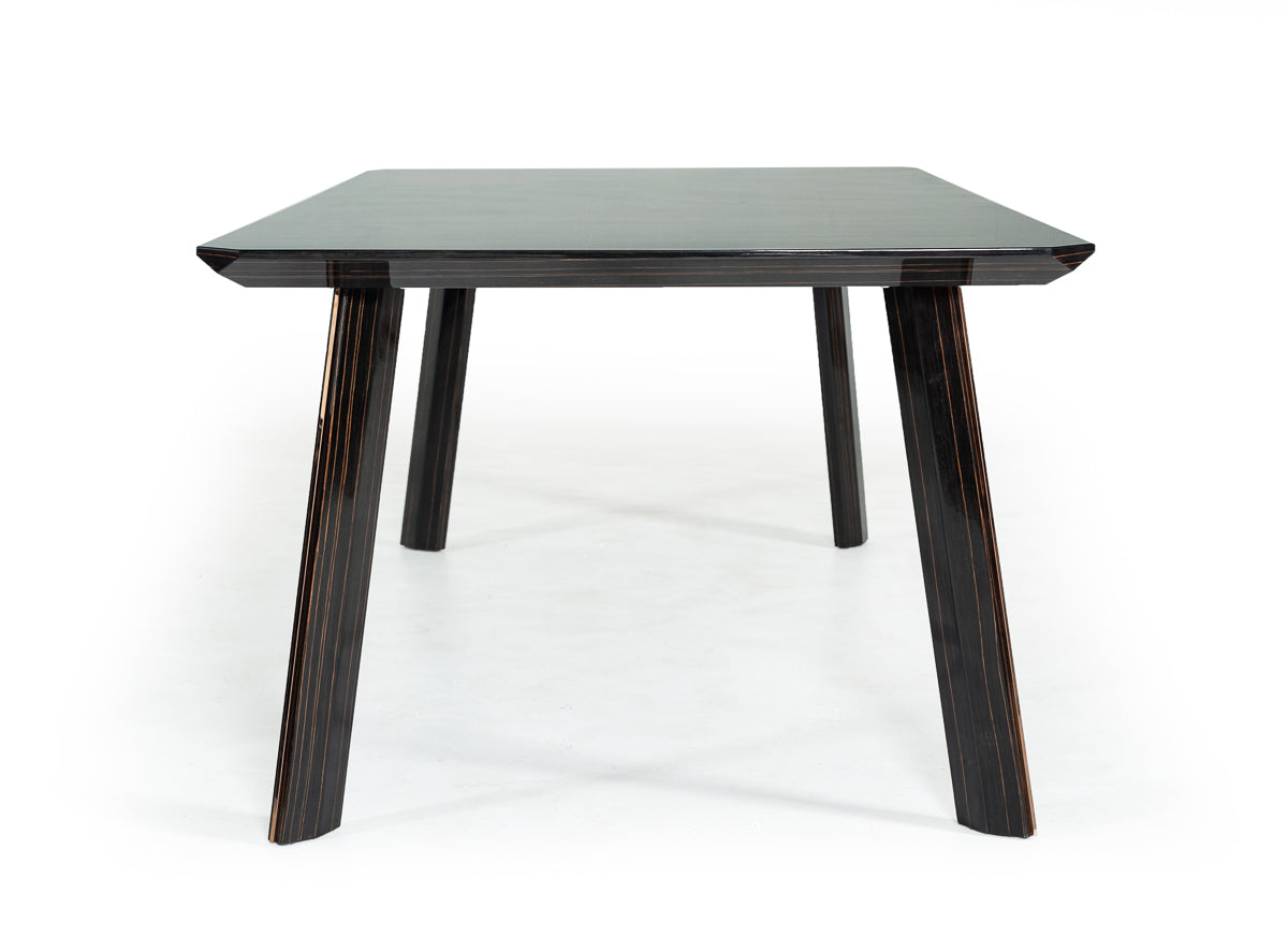 Chadwick Modern Ebony & Rosegold Dining Table - View 2