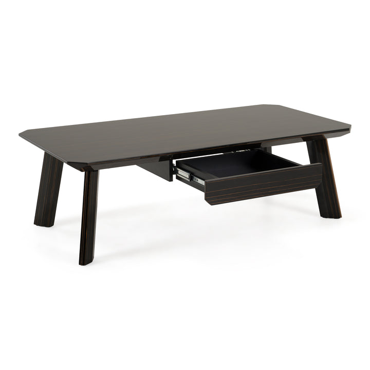 Chadwick Modern Ebony &amp; Rosegold Coffee Table