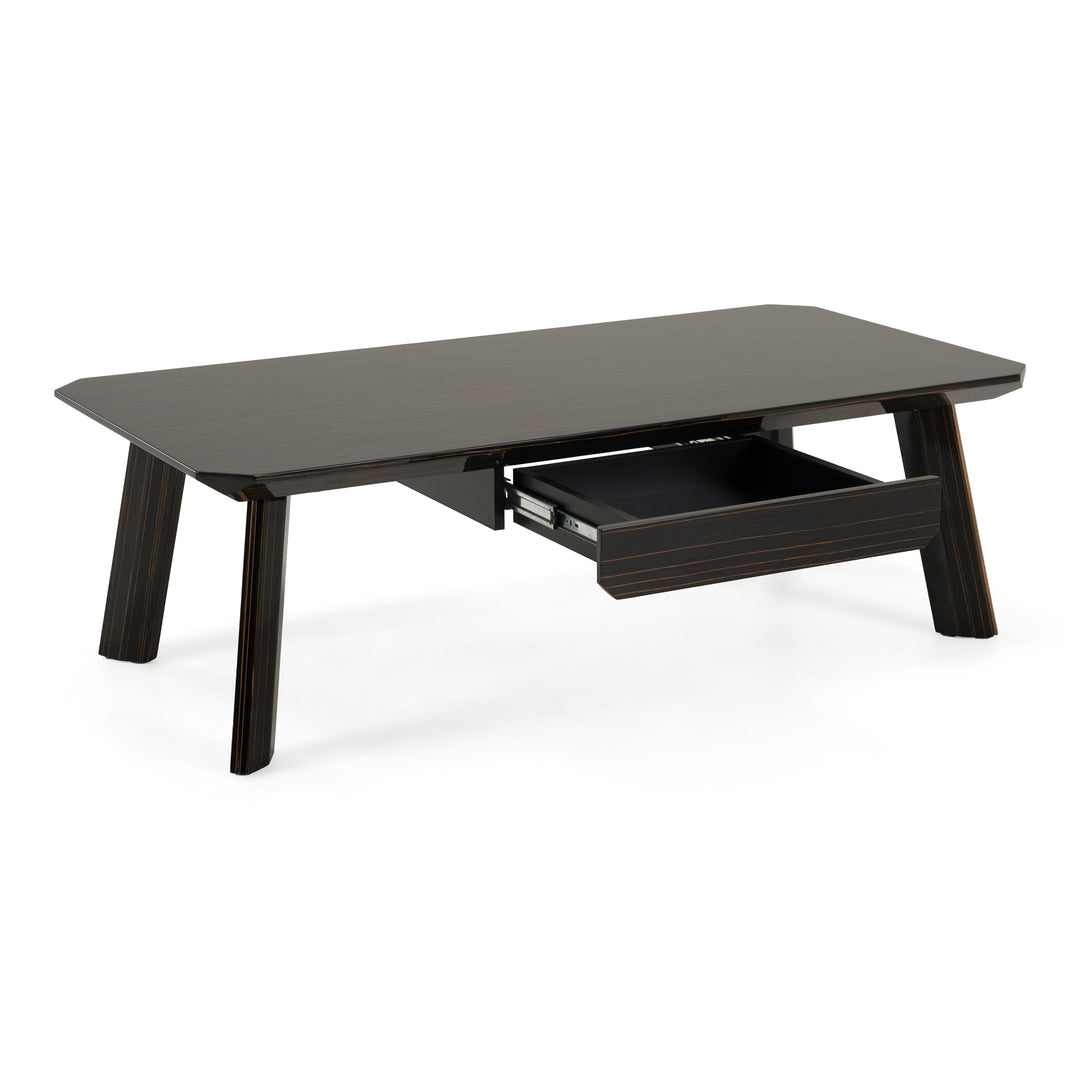 Chadwick Modern Ebony & Rosegold Coffee Table
