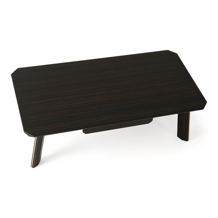 Chadwick Modern Ebony &amp; Rosegold Coffee Table