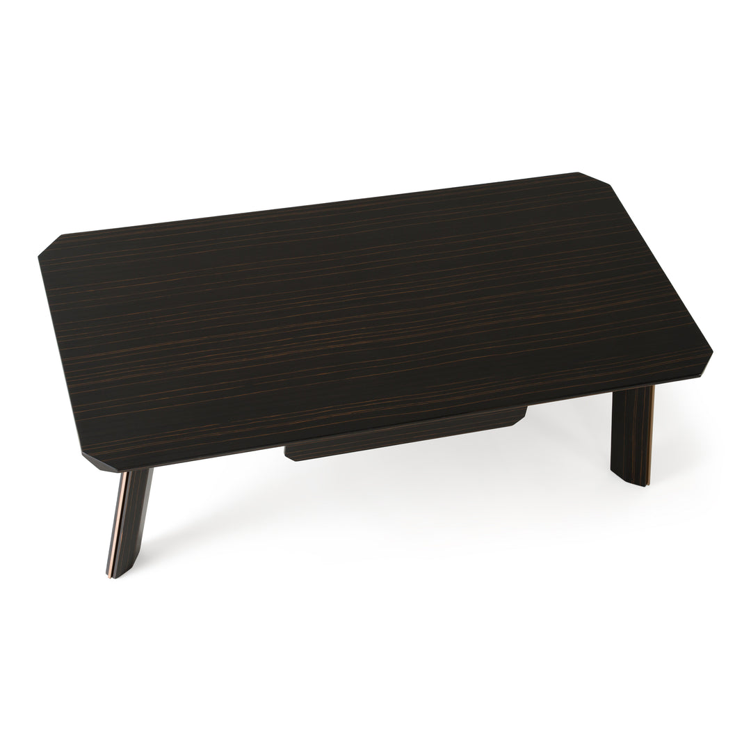 Chadwick Modern Ebony & Rosegold Coffee Table