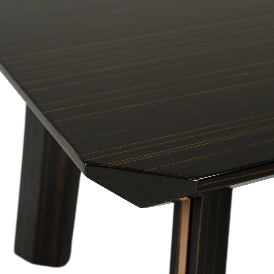 Chadwick Modern Ebony & Rosegold Coffee Table