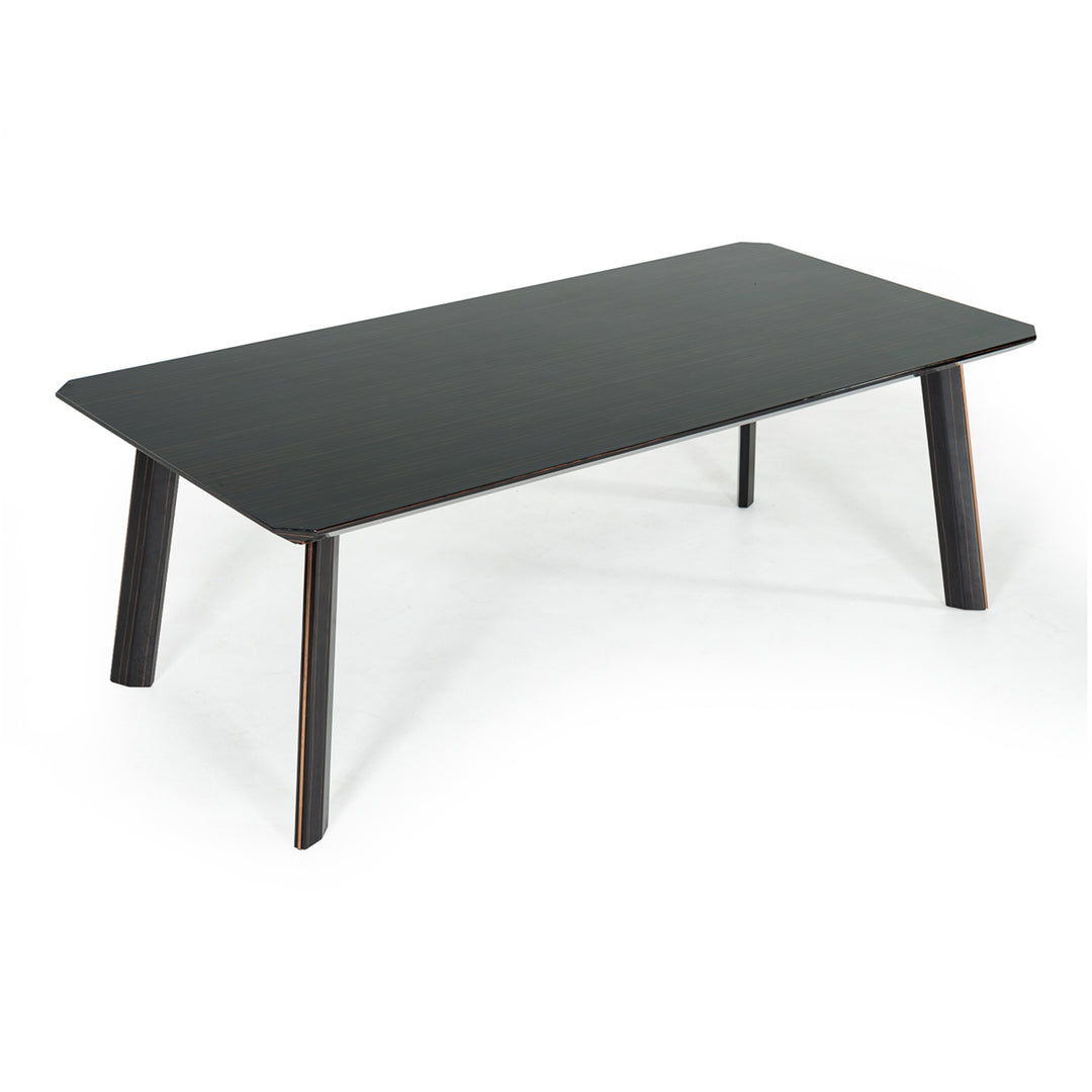 Chadwick Modern Ebony & Rosegold Dining Table