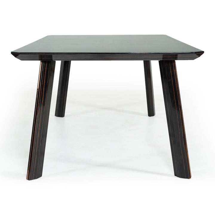 Chadwick Modern Ebony &amp; Rosegold Dining Table
