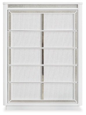 Chalanna Chest of Drawers - White Accent Chest modern furniture Contempo Furniture