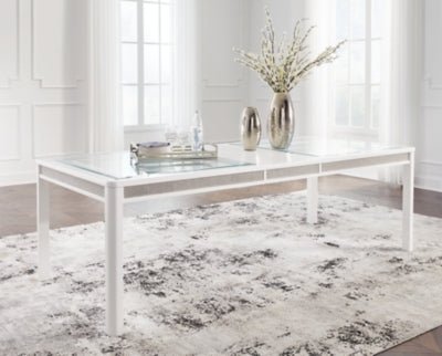 Chalanna Dining Extension Table - White Dining Table with Extensions modern furniture Contempo Furniture