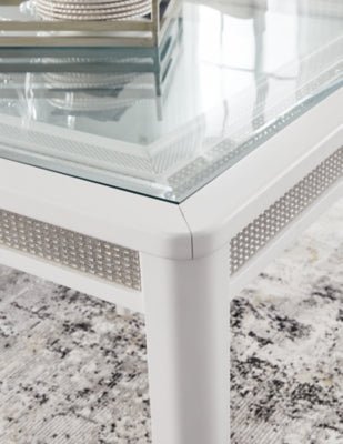 Chalanna Dining Extension Table - White Dining Table with Extensions modern furniture Contempo Furniture