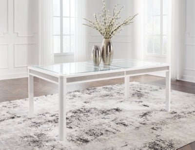 Chalanna Dining Extension Table - White Dining Table with Extensions modern furniture Contempo Furniture