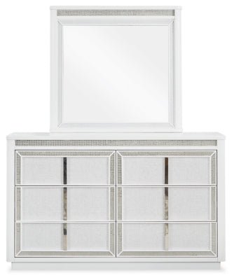 Chalanna Dresser and Mirror - White Dresser & Mirror modern furniture Contempo Furniture