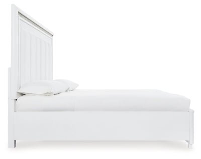 Chalanna King Upholstered Storage Bed - White Storage Bed modern furniture Contempo Furniture