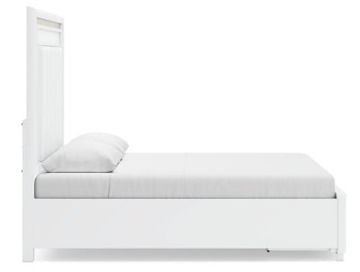 Chalanna Queen Upholstered Storage Bed - White Storage Bed modern furniture Contempo Furniture