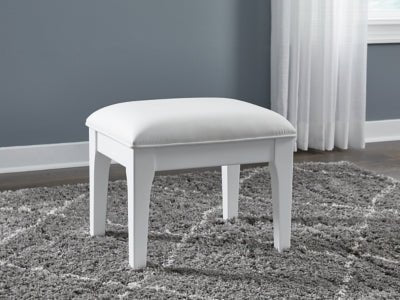 Chalanna Vanity Stool - White Vanity Stool modern furniture Contempo Furniture