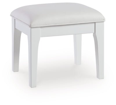 Chalanna Vanity Stool - White Vanity Stool modern furniture Contempo Furniture