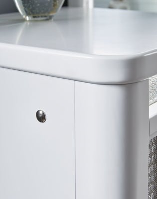 Chalanna Vanity with Mirror - White Vanity Set modern furniture Contempo Furniture