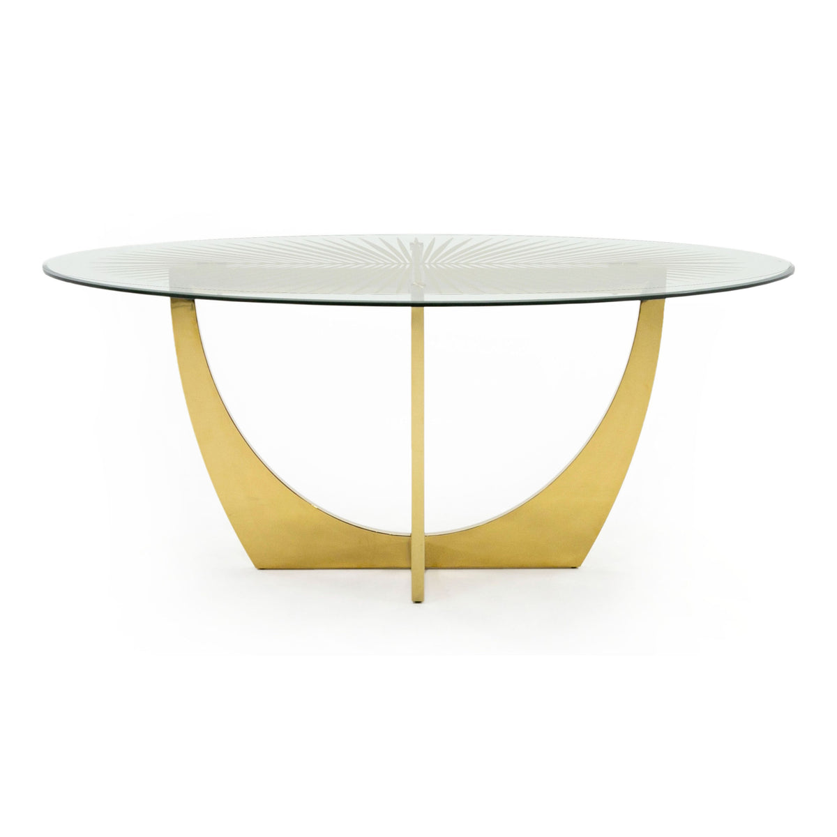 Chambers - Glass & Gold Dining Table